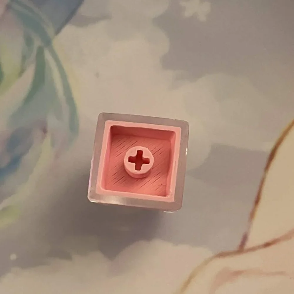 Pink Cute Kitty Keycap for OEM Mechanical Keyboard with cross axis